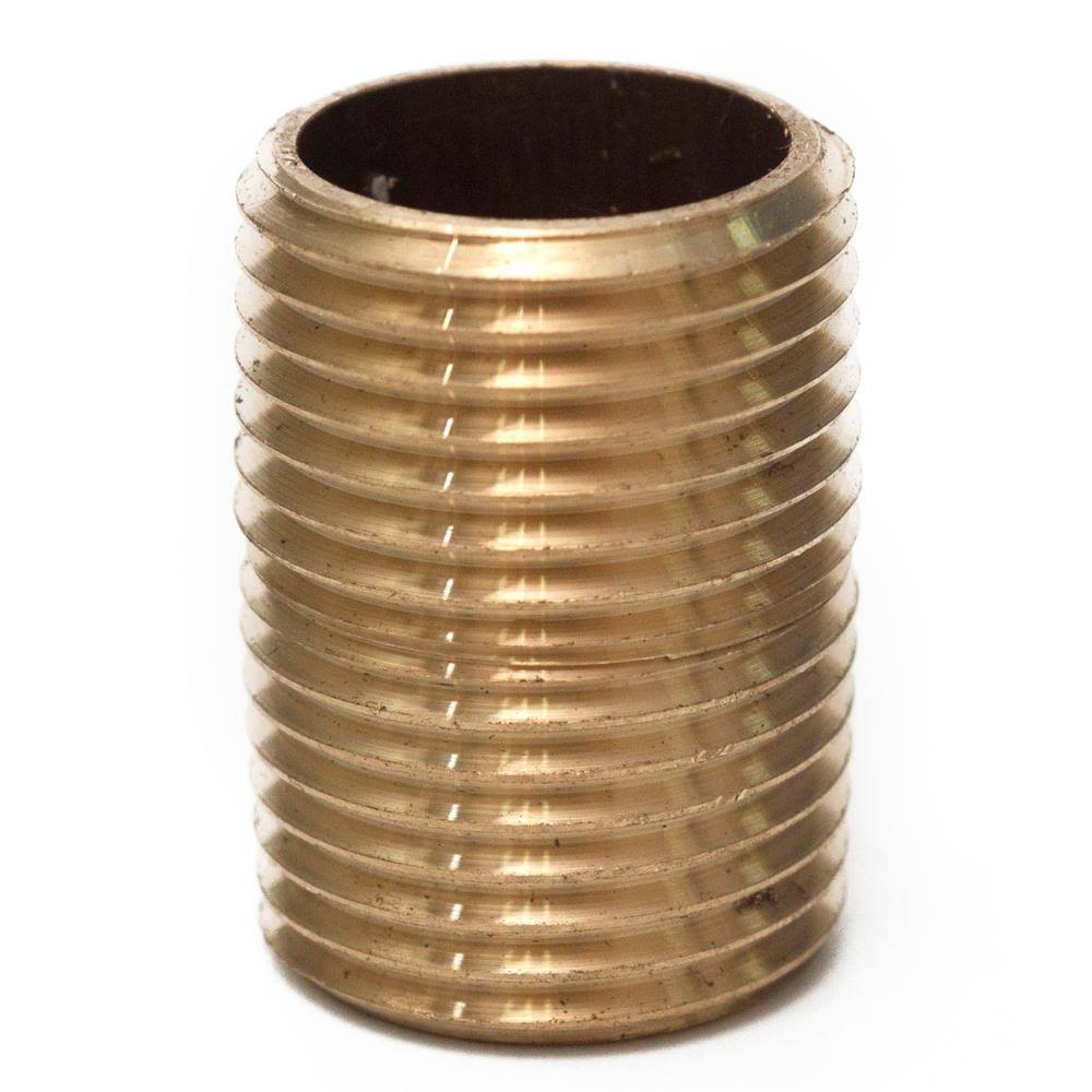1/2 in. MIP Brass Pipe Close Nipple Fitting 25-Pack I3933