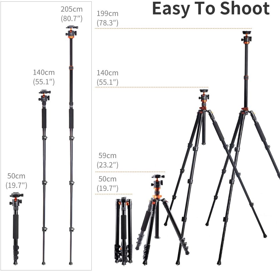 78 inch Aluminum Camera Tripod with 360 Degree Ball Head Z85012