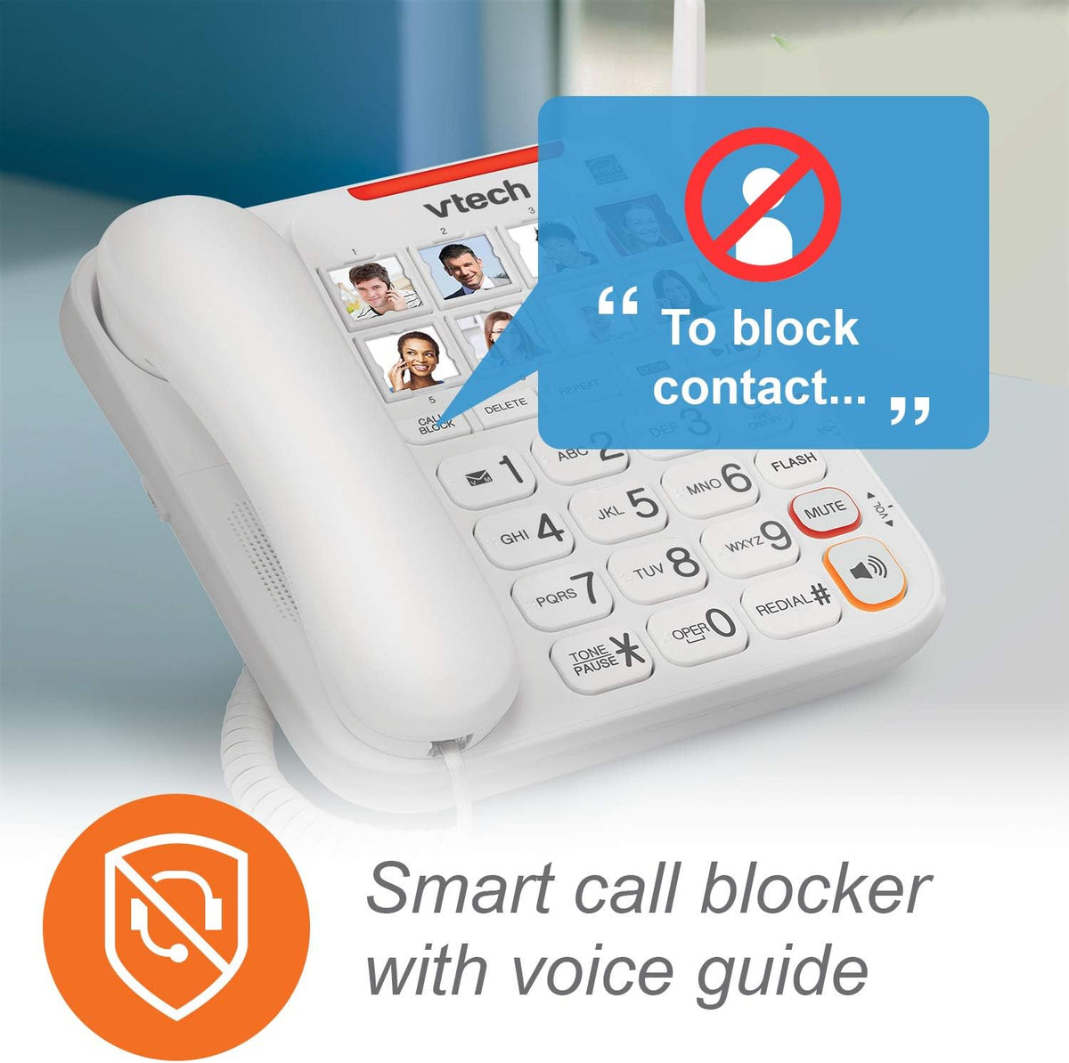 Amplified Corded/Cordless Senior Phone with Answering Machine F9069