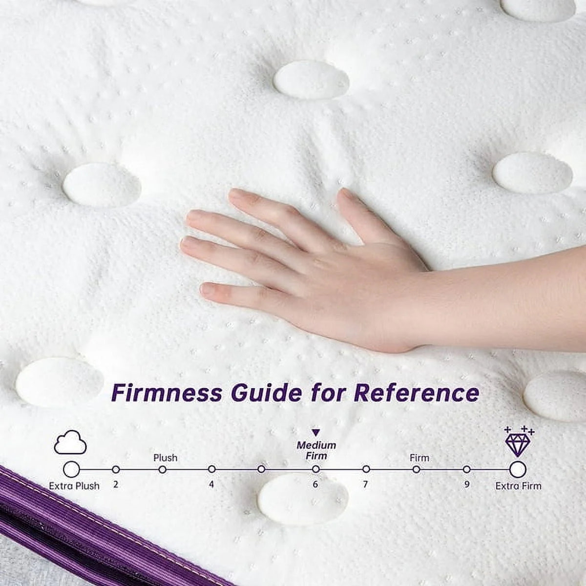 Full Size 10 inch Pocket Pillow Top Memory Foam Mattress N425