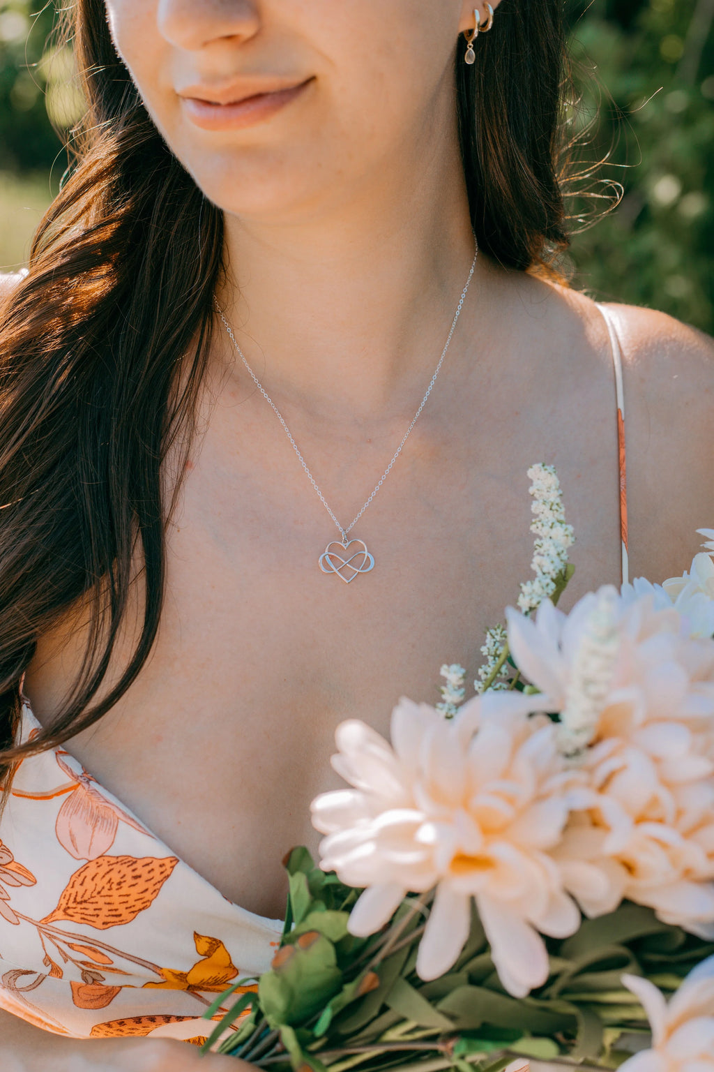 Sterling Silver Heart Necklace Z680839