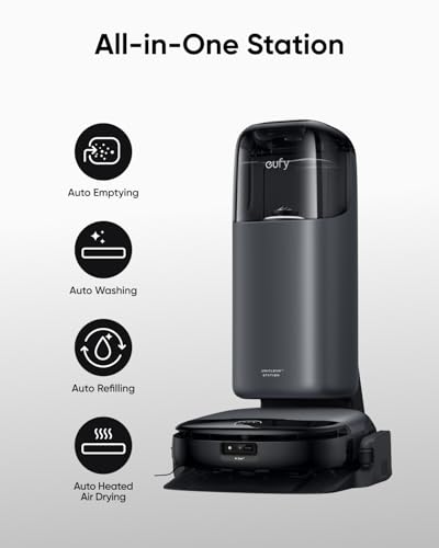 Robot Vacuum and Mop Combo, 8,000 Pa Suction Y2284