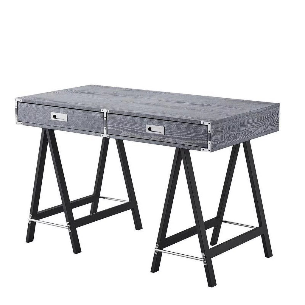 Gray 2-Drawer Wood Writing Desk C915984