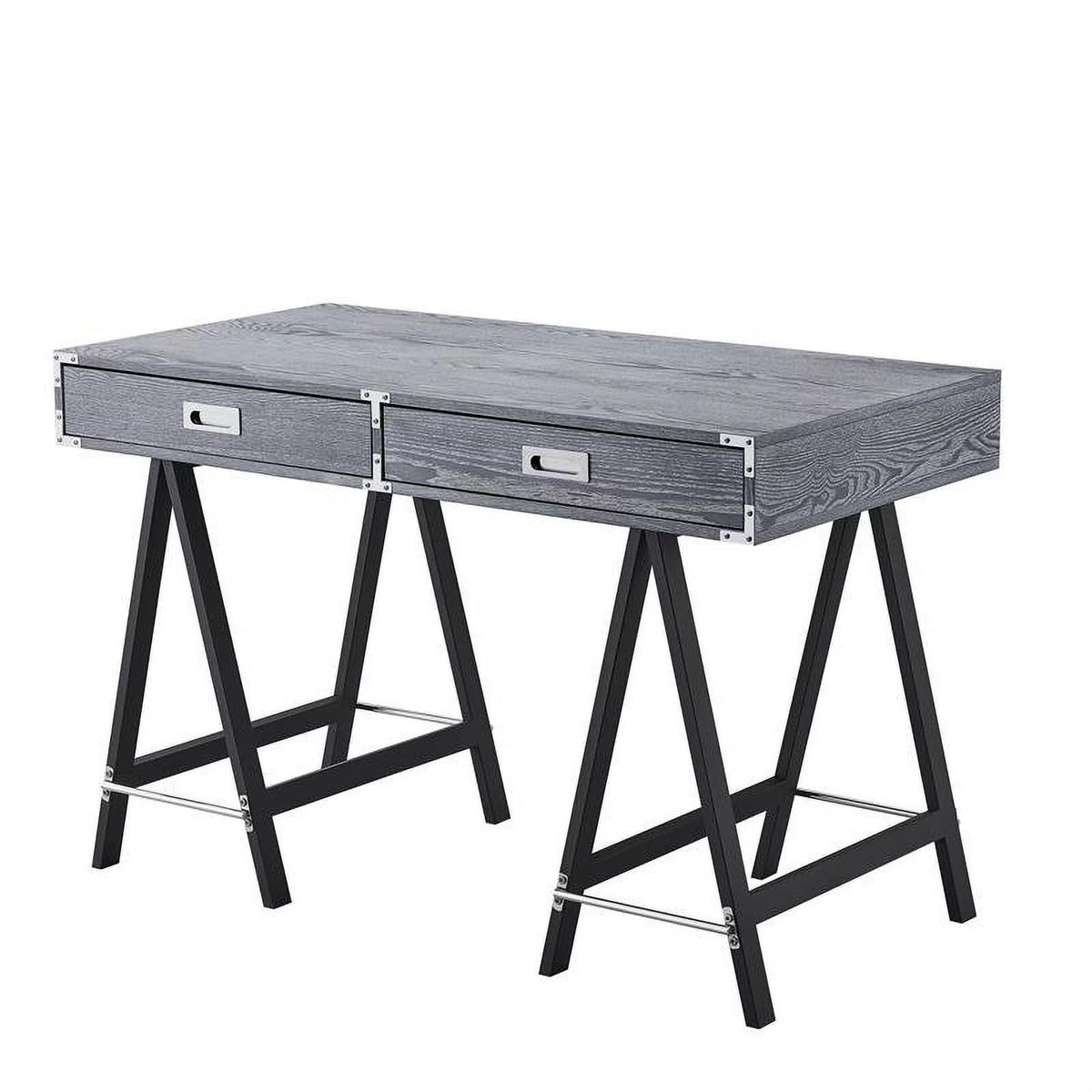 Gray 2-Drawer Wood Writing Desk C915984