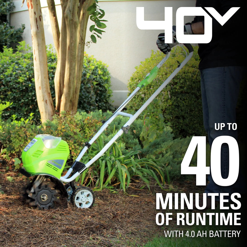 40V 10-inch Cordless Cultivator/Tiller with Battery and Charger T345