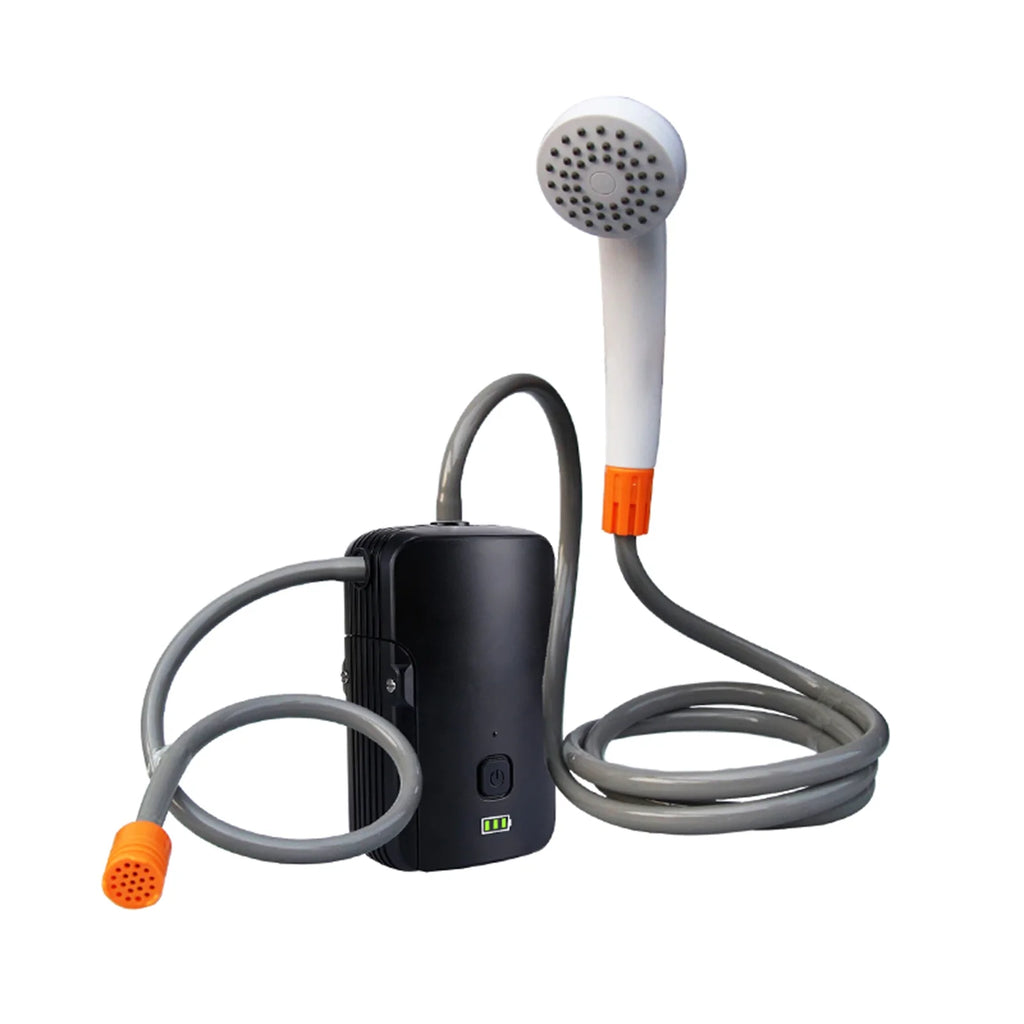Portable Electric Shower with Battery Power Display, 2 Mode 4400mAh USB Rechargeable, 8.2ft Y925