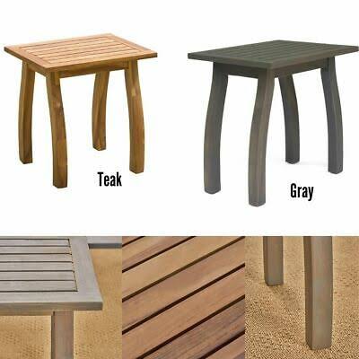 Gray Acacia Wood Accent Table D1861