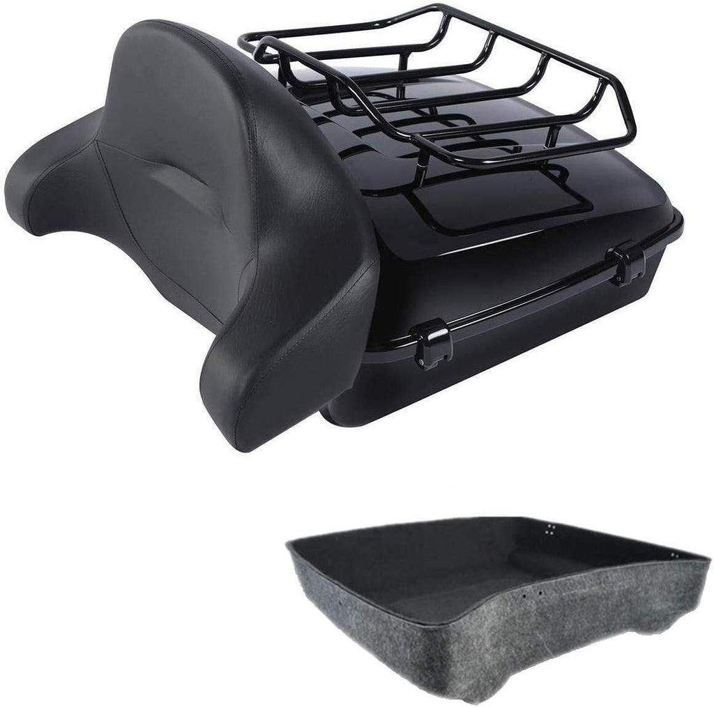 Chopped Trunk Backrest Pad Mount Rack For Harley Tour Pack Street Glide N516395