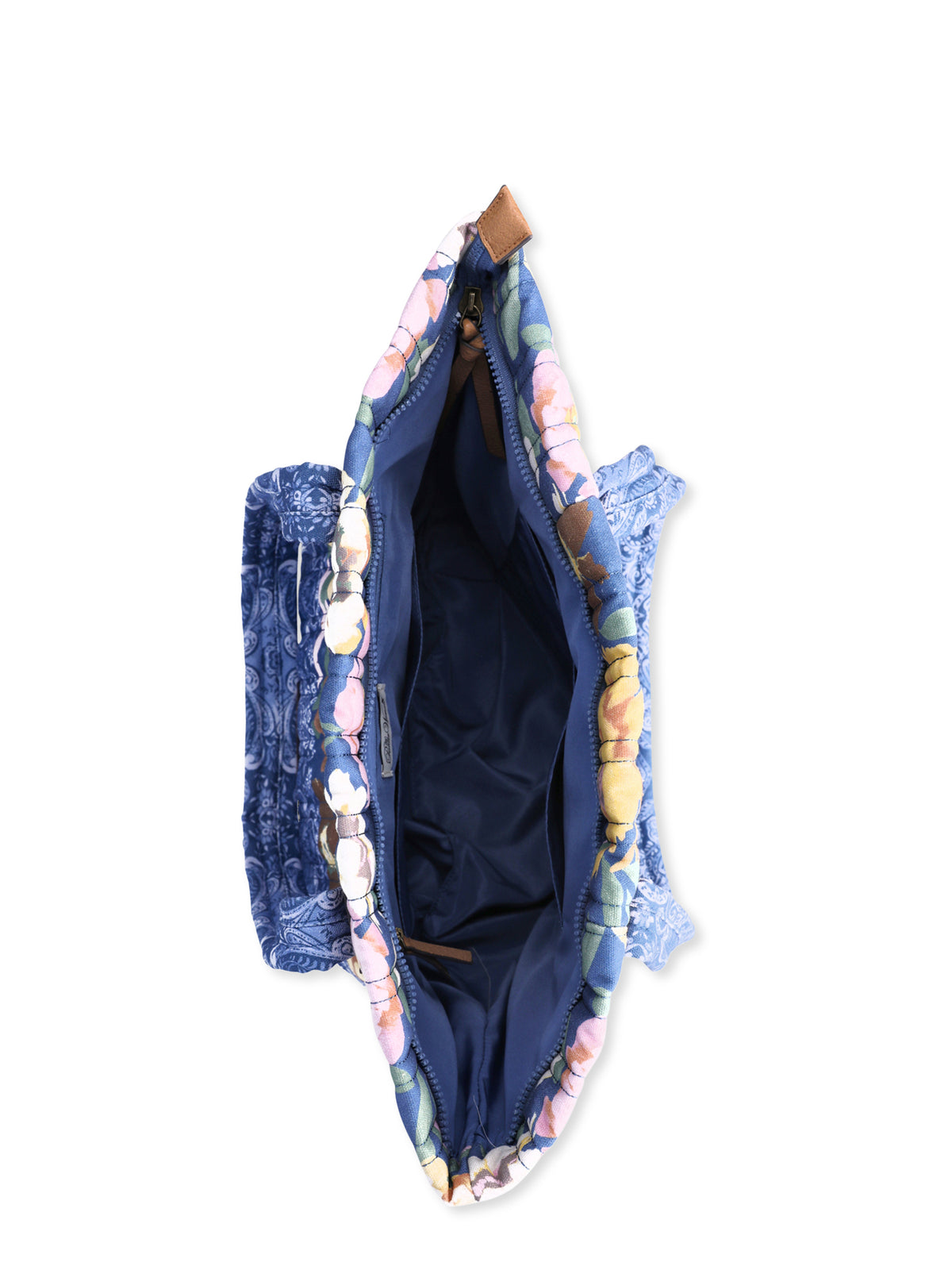 Dark Denim Quilted Print Tote M947