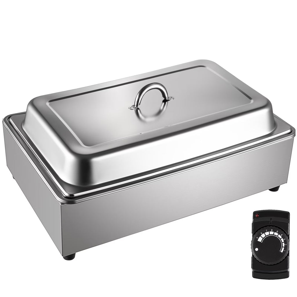 9.5 Quart Electric Stainless Steel Food Warmer with Lid W90264