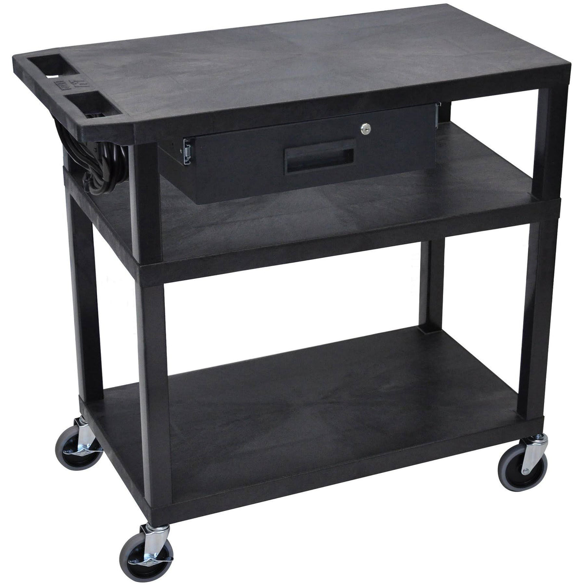 Presentation Cart 3 Shelves with Drawer M4999
