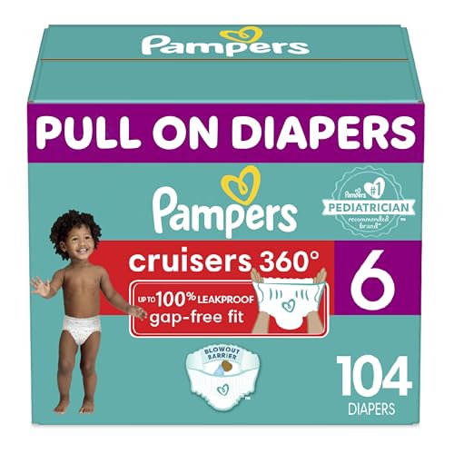 Size 5 Pull-On Disposable Baby Diapers 128 Count Z76075