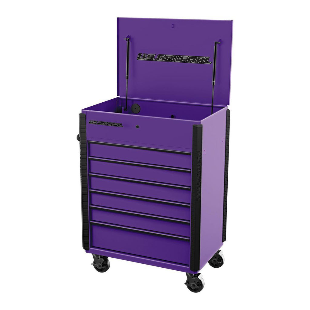 6 Drawer Slate Gray Service Cart N1881