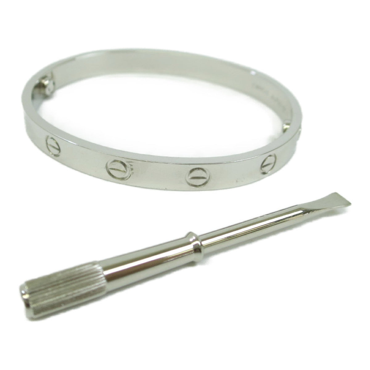 18K White Gold Love Bracelet Bangle W9233