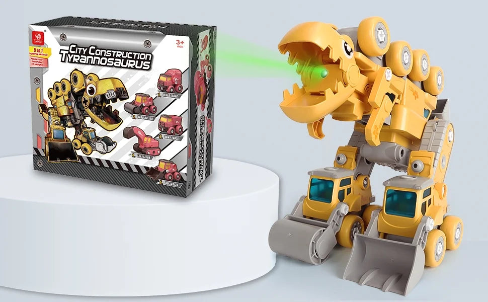 5 in 1 Take Apart Dinosaur Robot Building Toys N9905