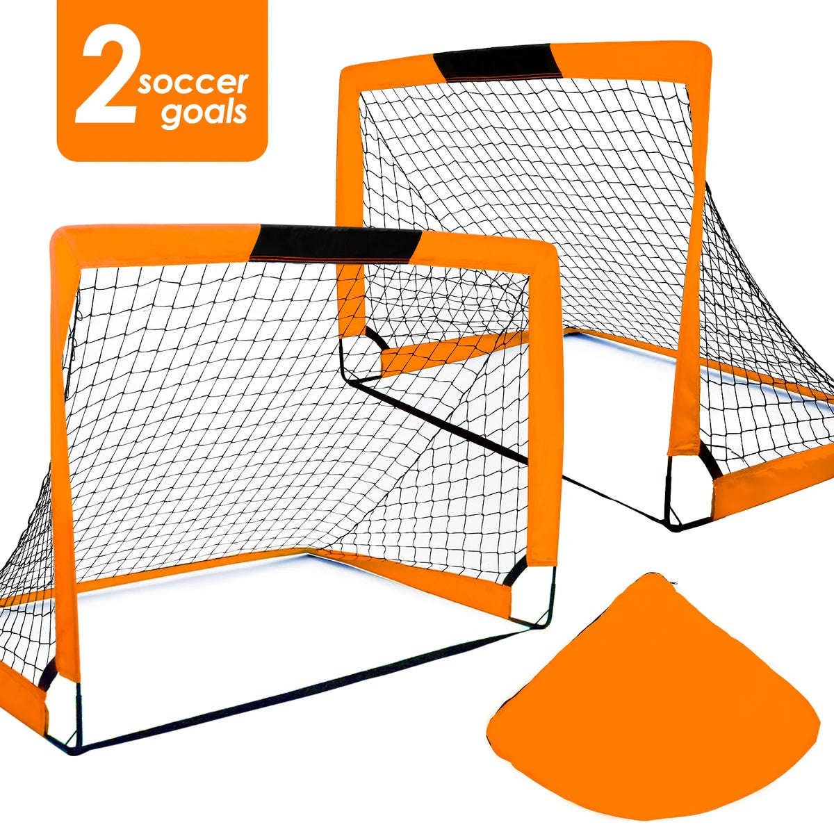 Set of 2 Folding Soccer Goals P843368