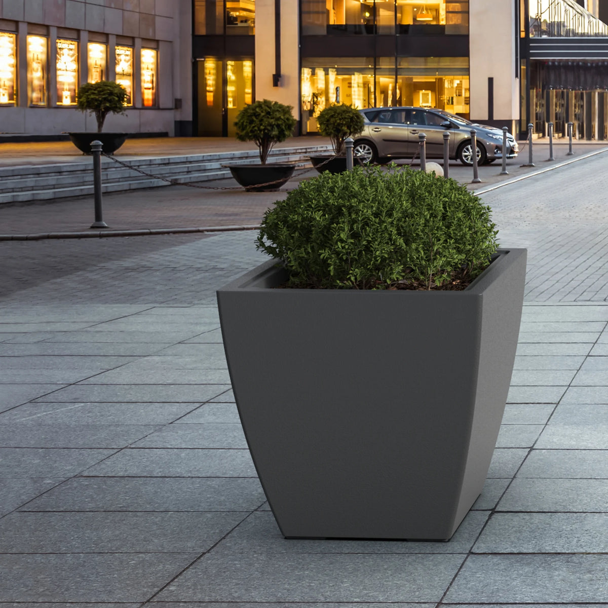 Black 24 in Square Planter G3915