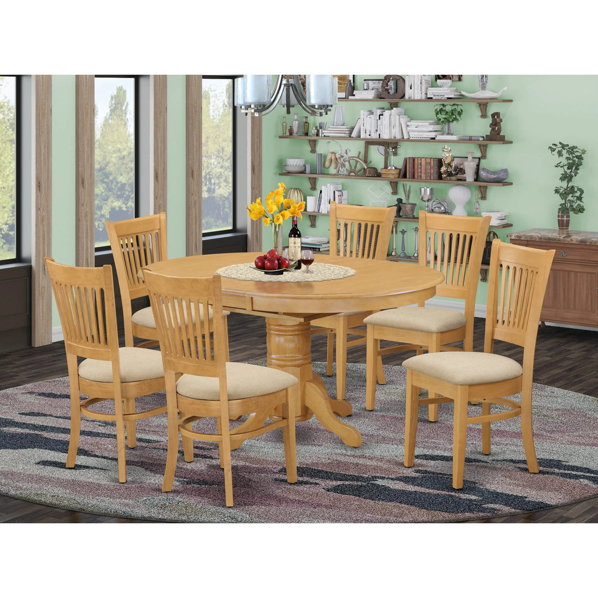 7 Piece Dining Table and 6 Chairs I62245