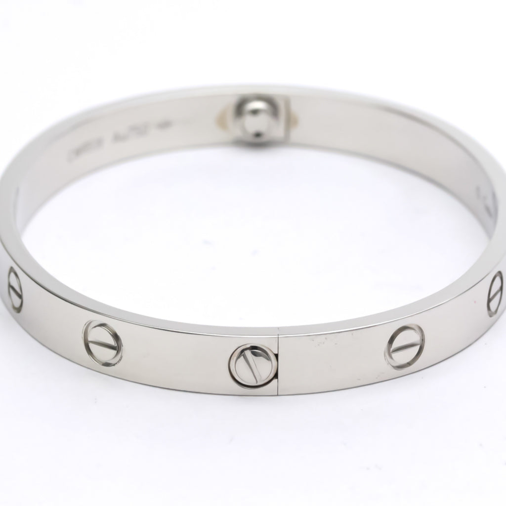 18K White Gold Love Bracelet Bangle W9233