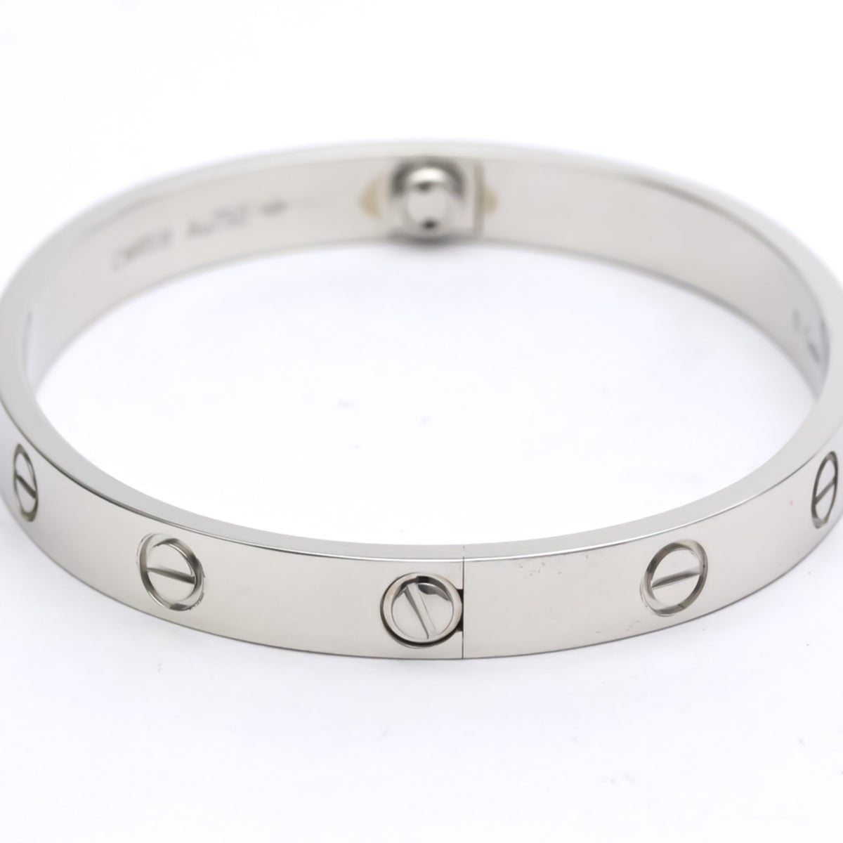 18K White Gold Love Bracelet Bangle W9233