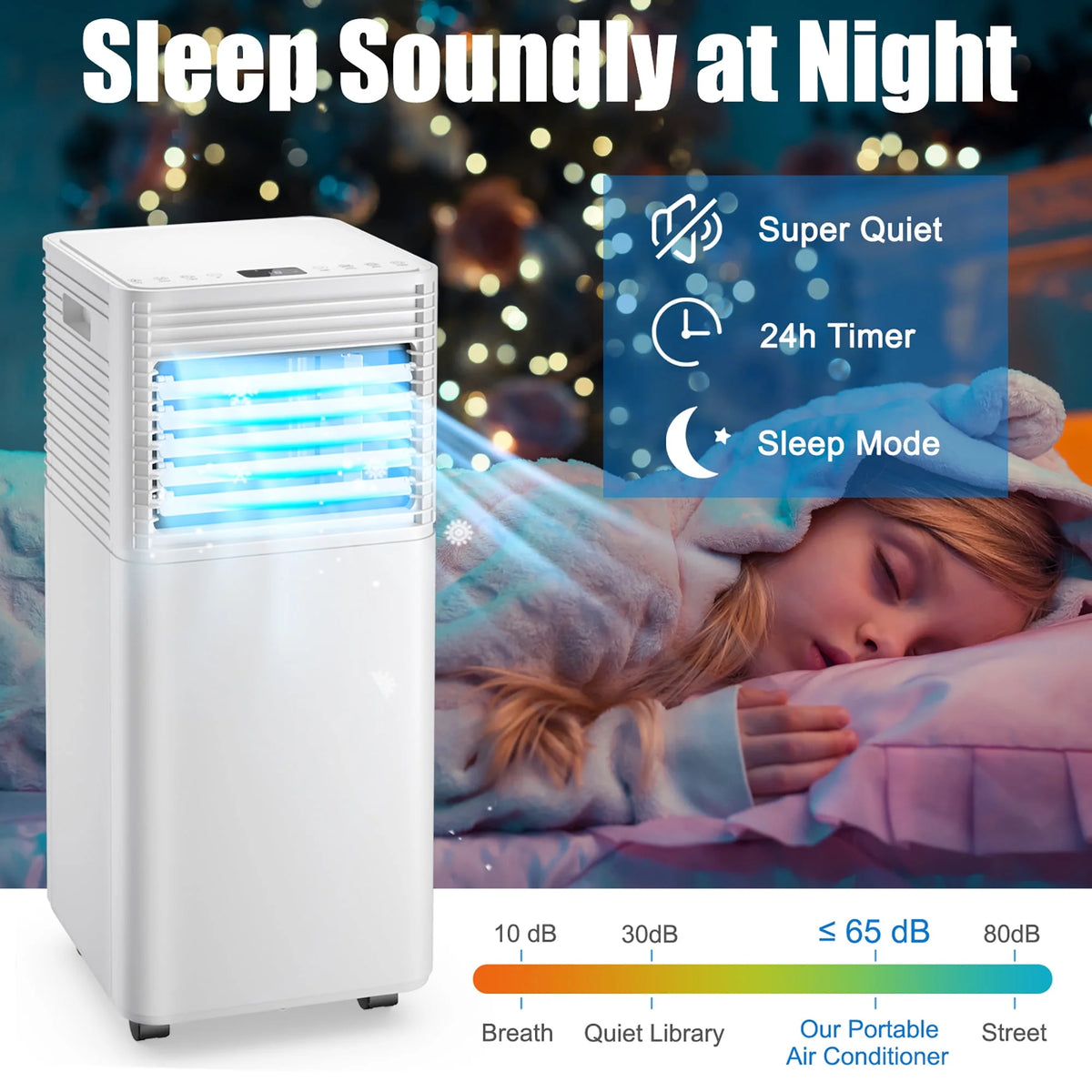 6000 BTU Portable Air Conditioner 3-in-1 Black T3935