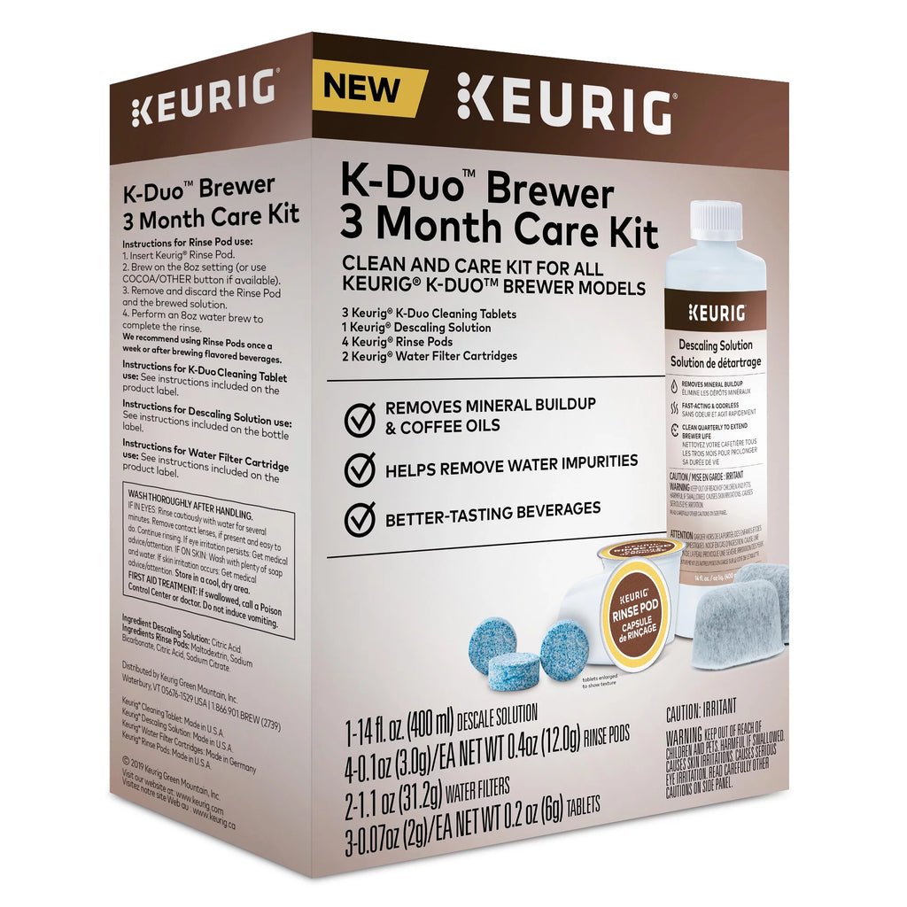 3-Month Brewer Maintenance Kit with Cleaning Tablets, Descaling Solution, Water Filter Cartridges & Rinse Pods X313662