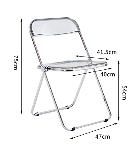 Acrylic Transparent Folding Chair with Steel Frame A5373
