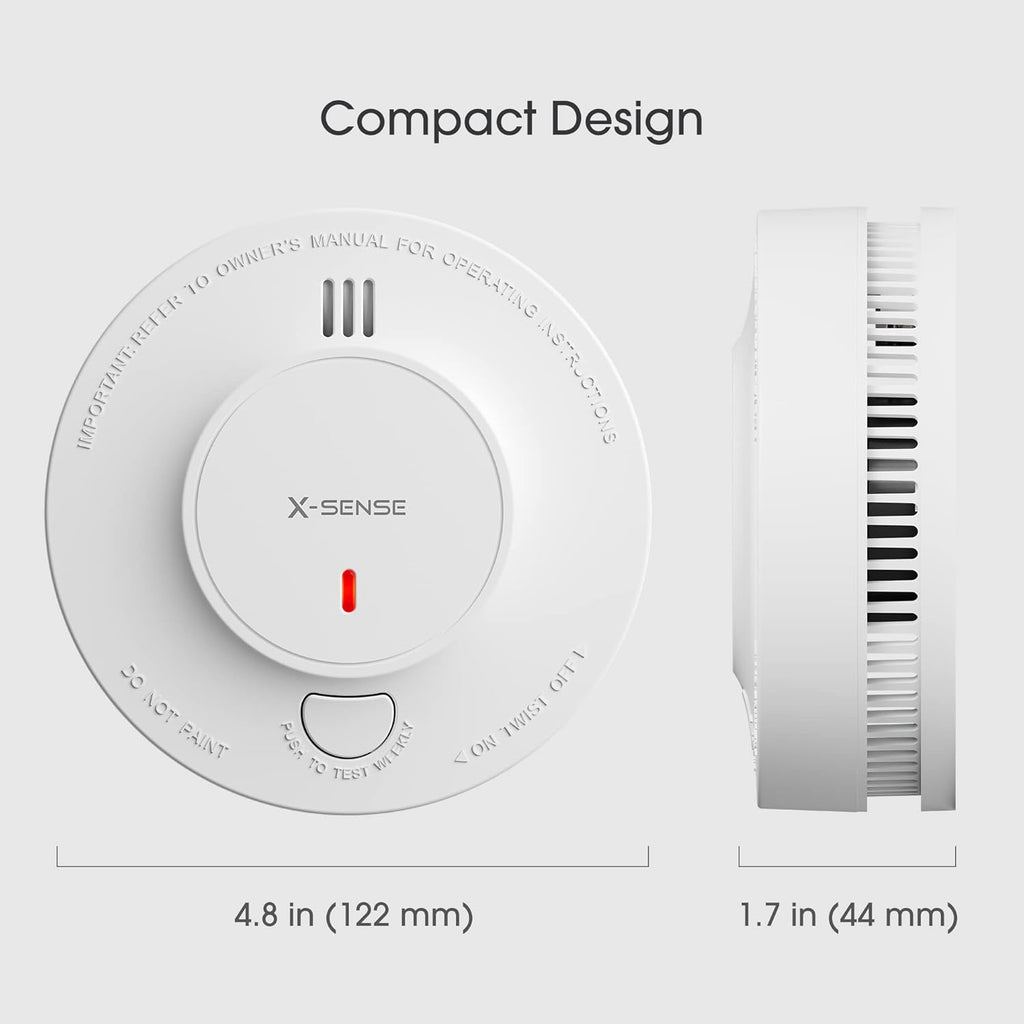 Wireless Interconnected Smoke Detector Fire Alarm, Pack of 6 Y735998