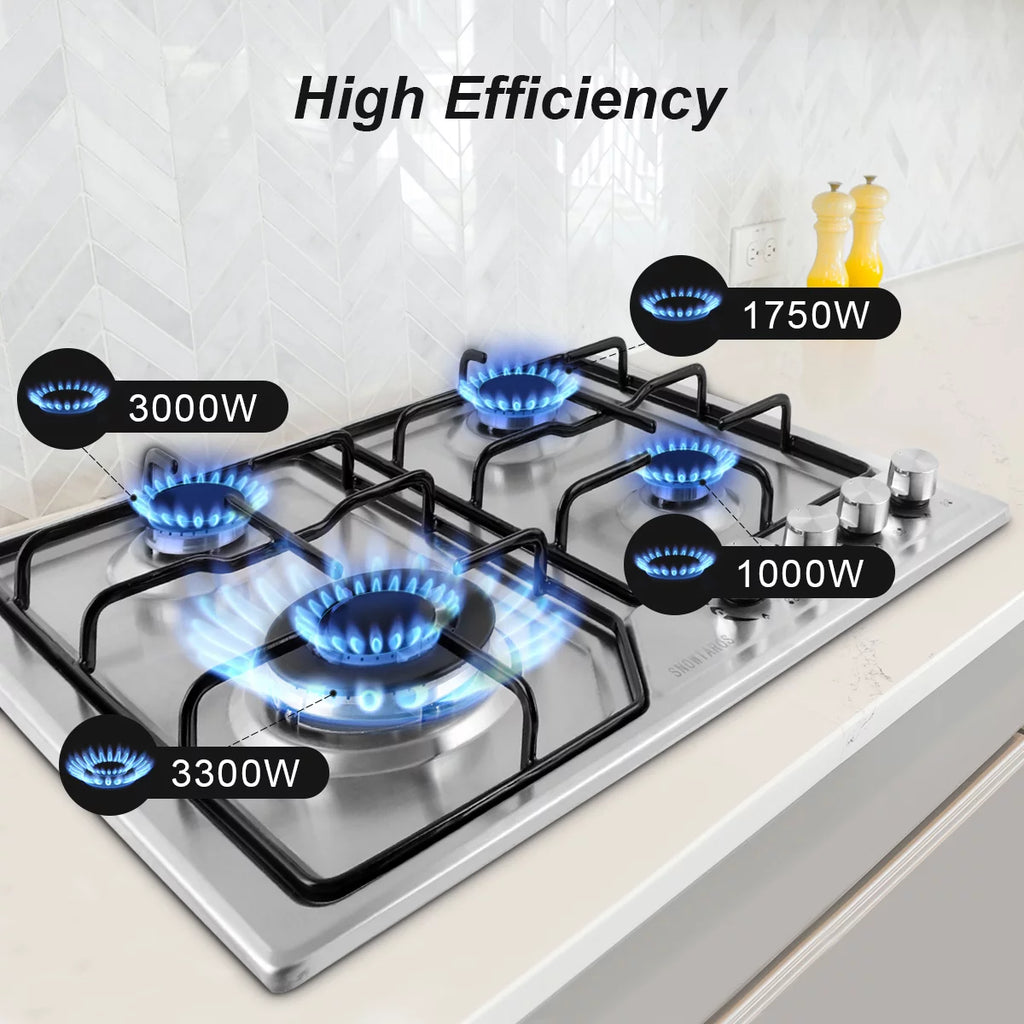 4 Burner Stainless Steel Gas Cooktop H7886