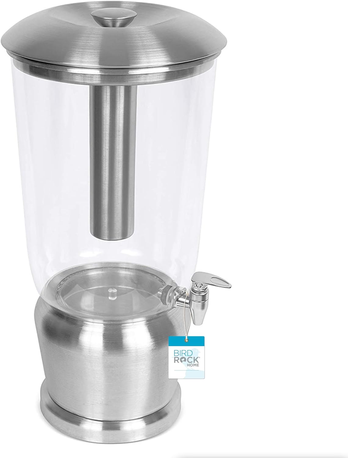 Stainless Steel Beverage Dispenser With Ice Container, Stand & Spigot U348368
