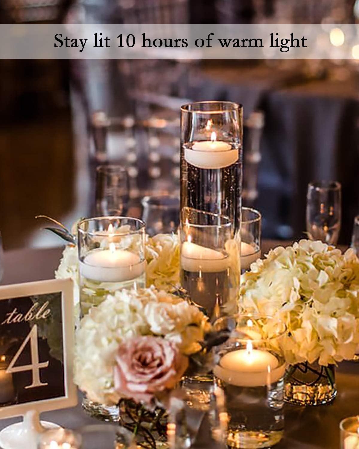 White Unscented Floating Candles Set of 36 U31048