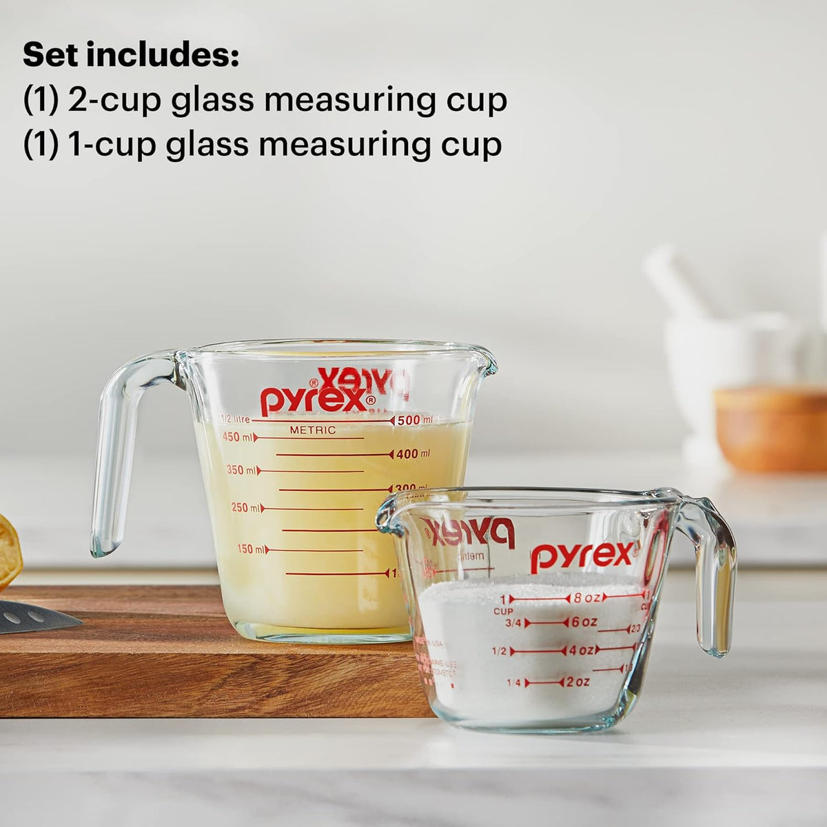 2 Piece Glass Measuring Cup Set L794189