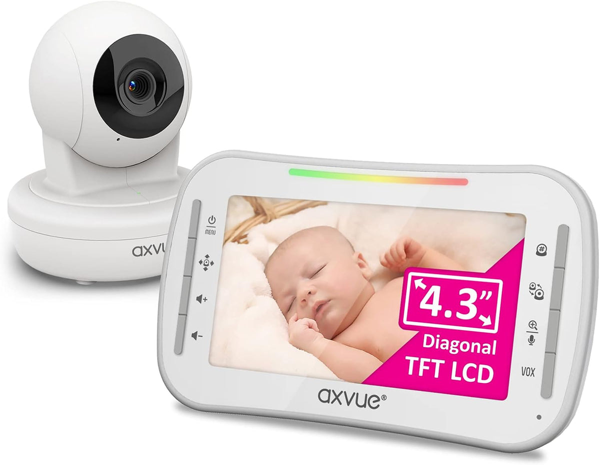 Baby Monitor with Pan-Tilt-Zoom Camera and LCD Screen, Night Vision F825484