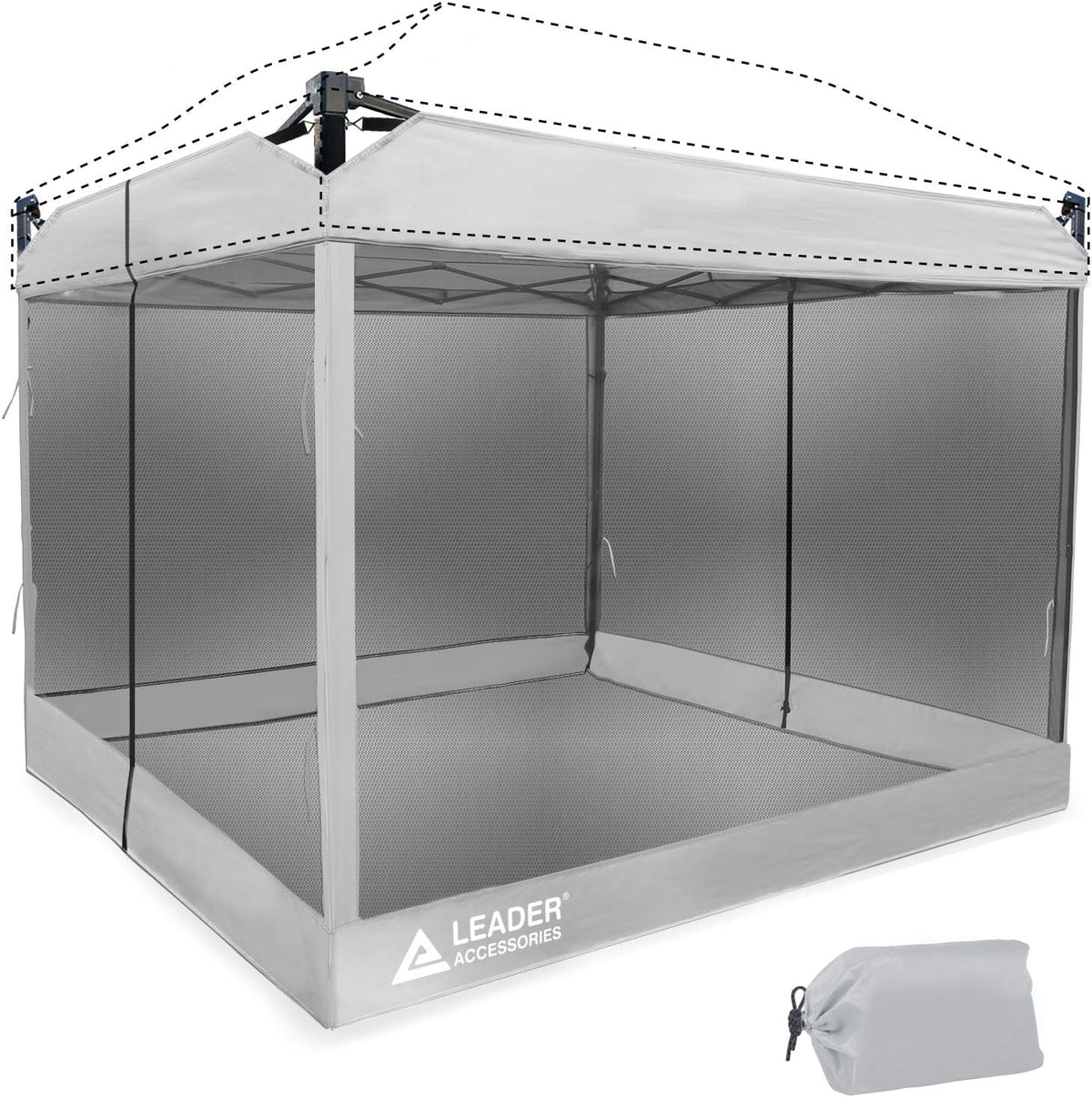 Mesh Screen Zippered Wall Panels for 10' x 10' Canopy B747