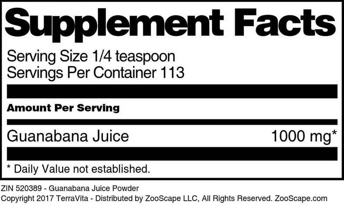 Guanabana Juice Powder 4 oz N62916