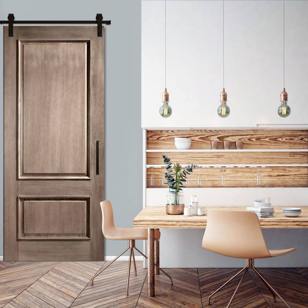Barn Door Hardware Set with 6 ft Track, Arch Bronze C634
