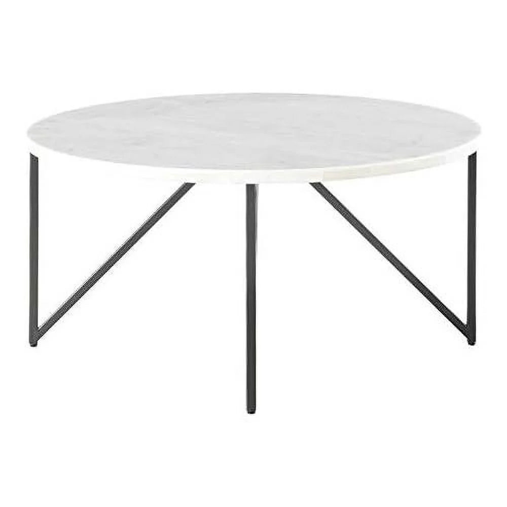 Round Marble Top Coffee Table with Metal Legs S91232
