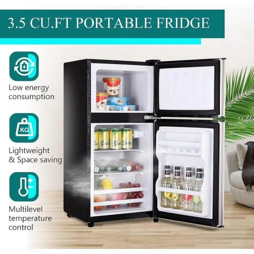 3.5 Cubic Feet Mini Fridge with Freezer and 2 Door X1442