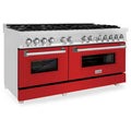 9-Burner Double Oven Dual Fuel Range with Red Matte Door R89032