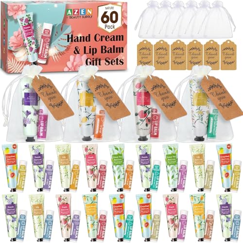 Hand Cream and Lip Balm Set with Organza Bag D970