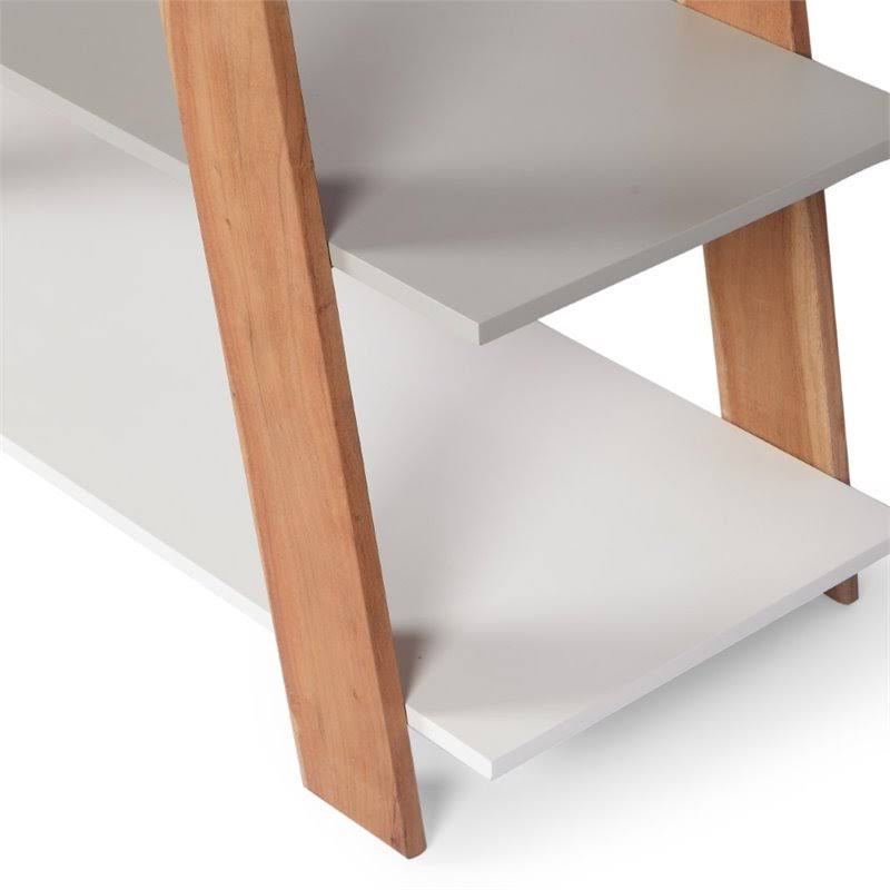 Acacia Wood Bookcase in Natural Gray F3129