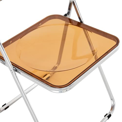 Acrylic Transparent Folding Chair with Steel Frame A5373