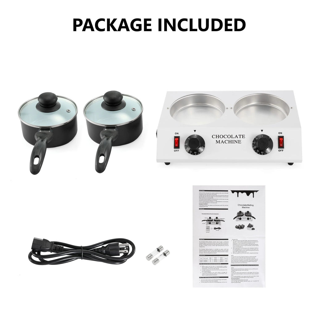 Chocolate Melting Pot, Double Pots Electric Melter A240