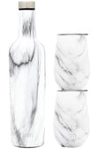 2 12oz Vacuum Insulated Stainless Steel Wine Tumbler Glasses with Lids & 1 Wine Bottle Z236719