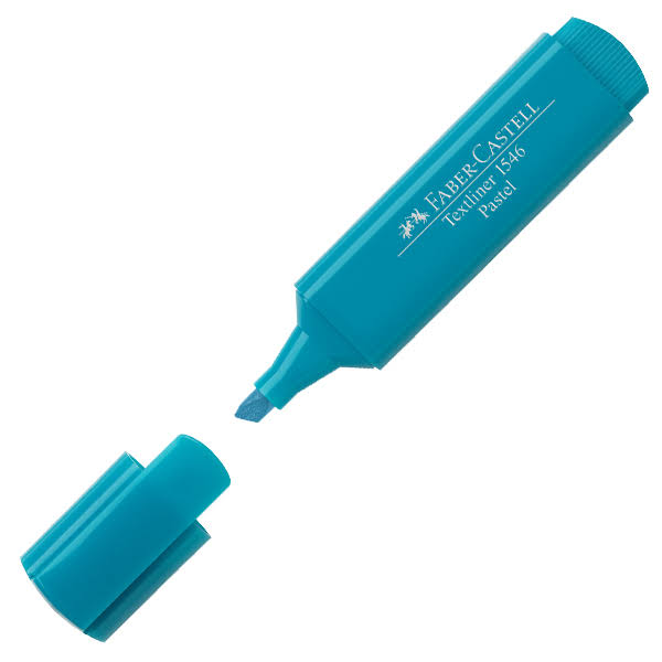 10 Fluorescent Textliner Markers Pastel Blue B493