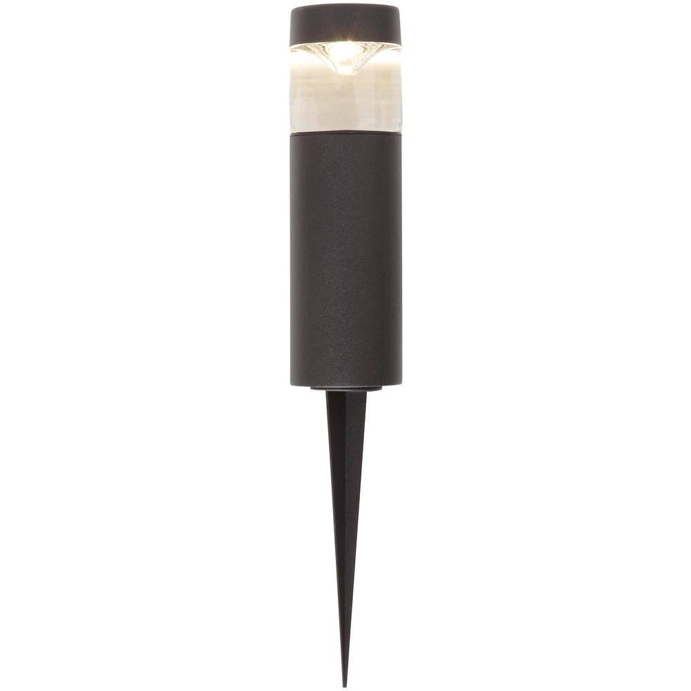 Black Outdoor Integrated LED Round Bollard Path Lights (8-Pack) Y7023