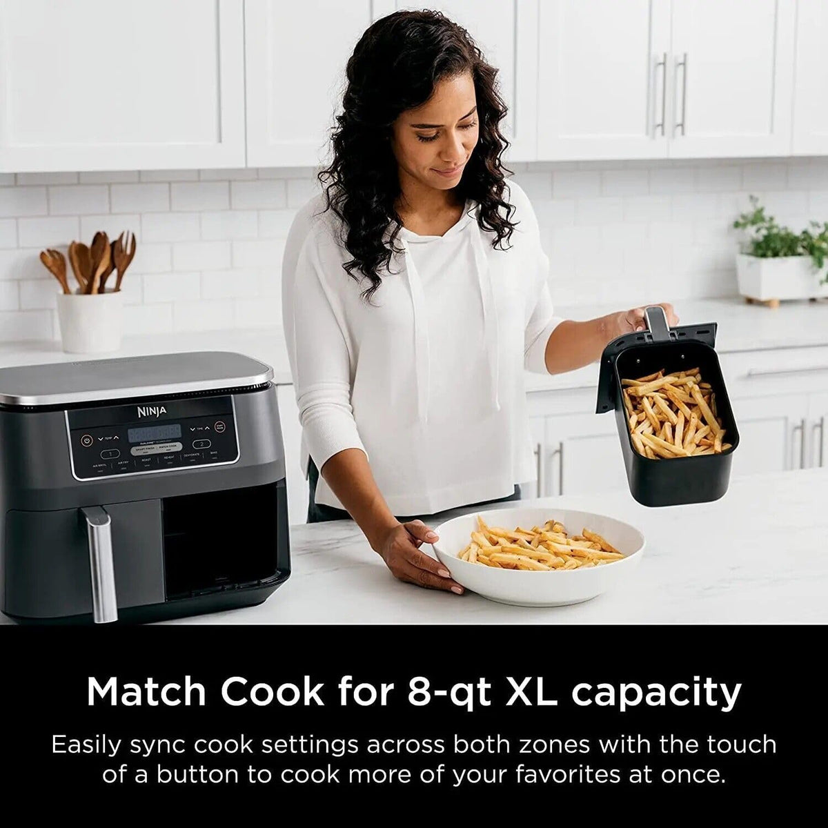 8 Quart DualZone 2-Basket Air Fryer, Grey R605184