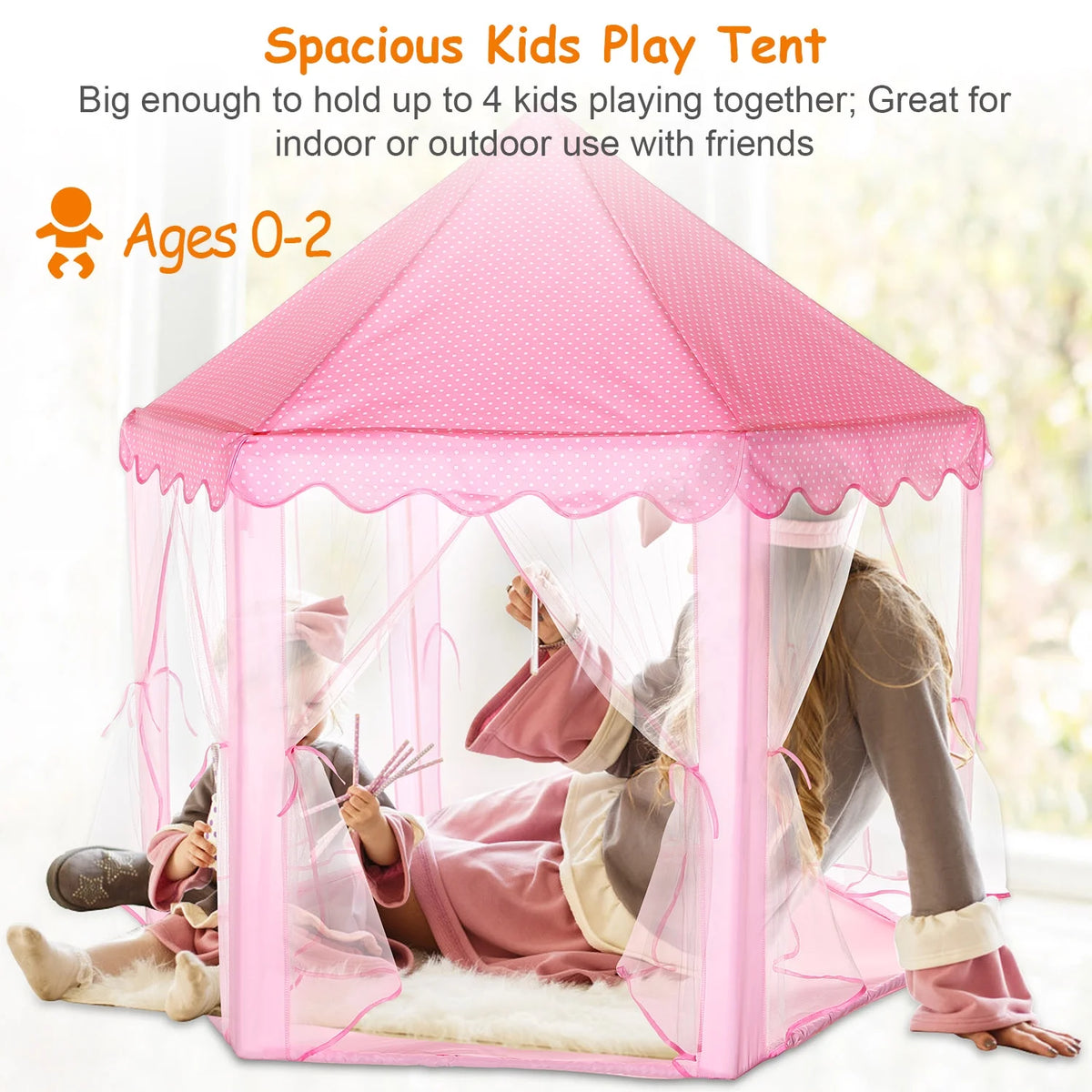 Princess Castle Tent Playhouse with Carry Case K794