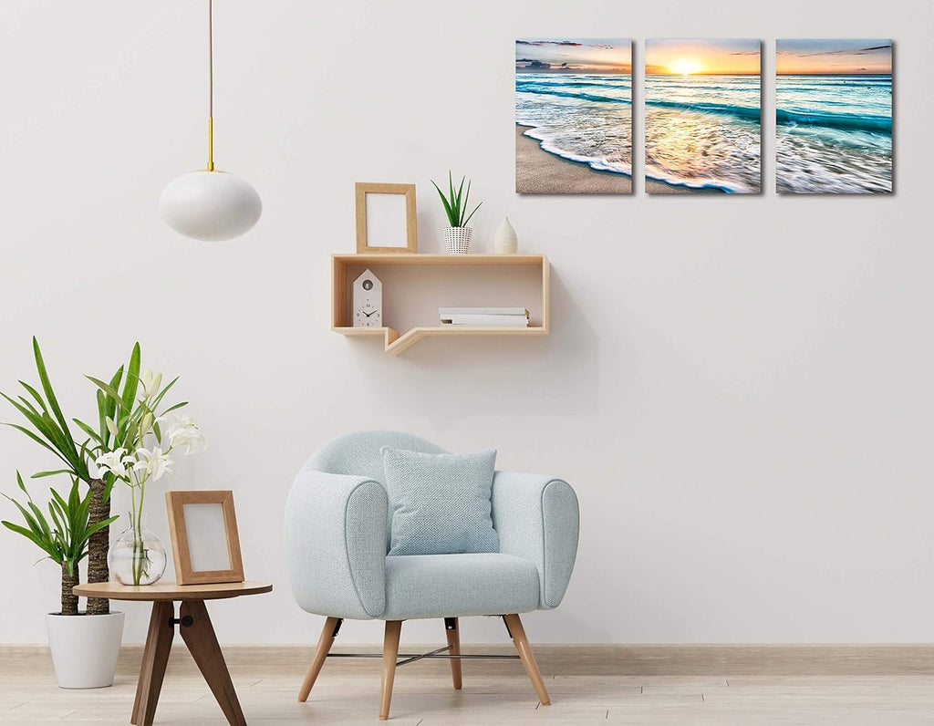 Framed Canvas Wall-Art Oil Painting 12x16inchx3pcs V519503