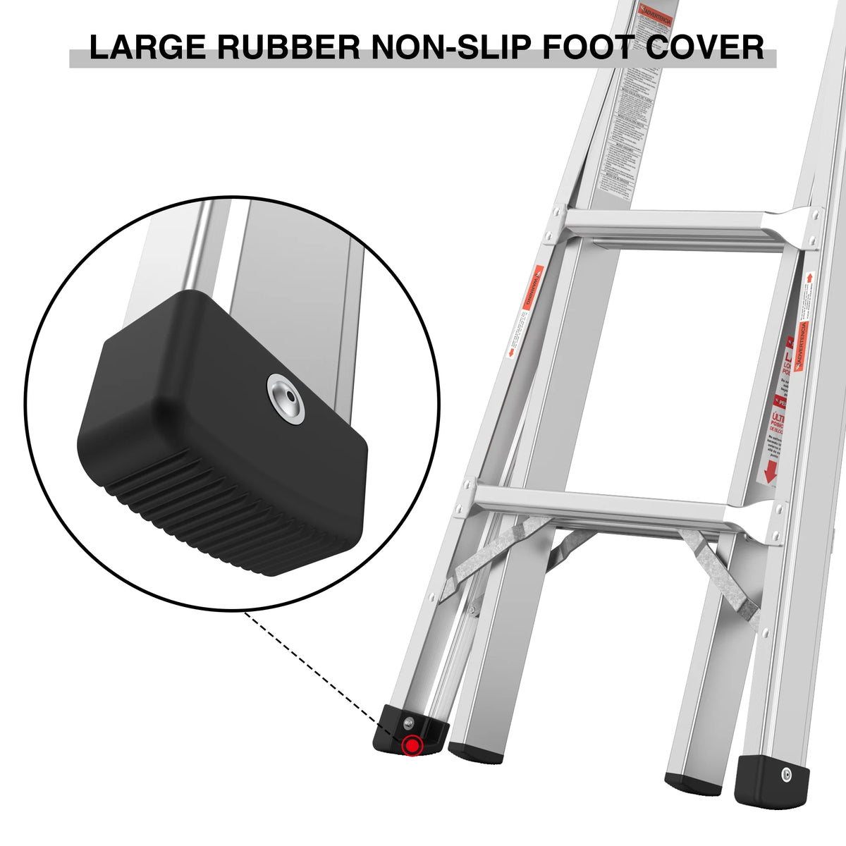17ft Multi-position Aluminum Folding Ladder Y354426